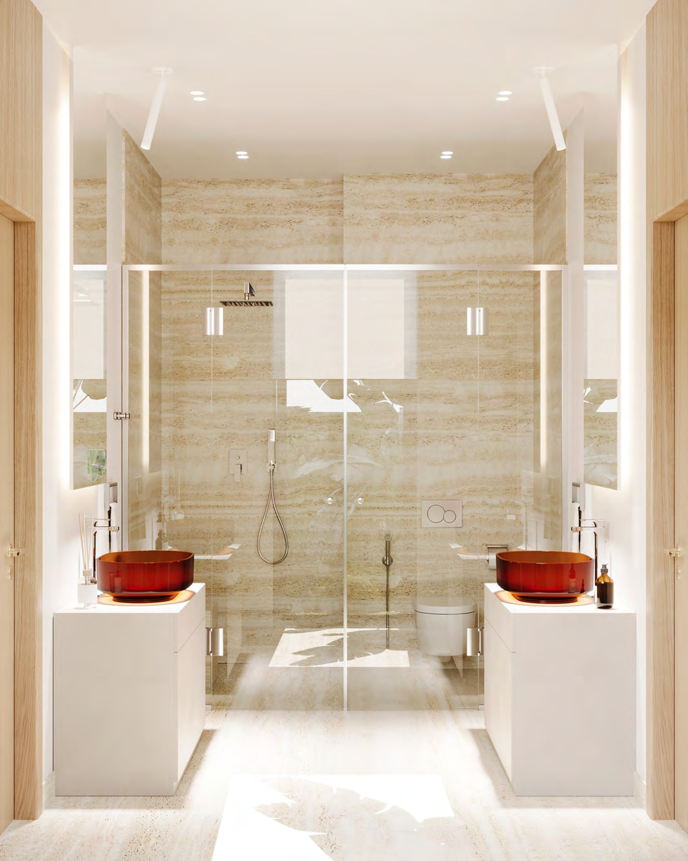 Weiteres Badezimmer mit Regendusche