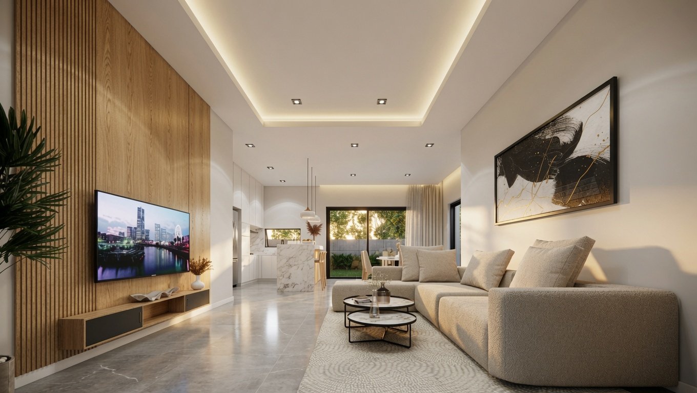 Wohnzimmer mit Loungesofa